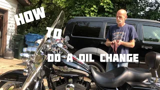 Dave: how to do a oil change on a 2003 Harley Davidson roadking