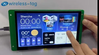 7 Inch LCD Display + WT32-ETH01 EVO Color screen networking assistant#smarthome #gateway #lcdscreen