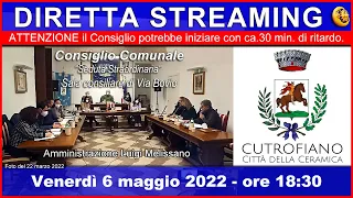 Consiglio Comunale di Cutrofiano 06/05/2022