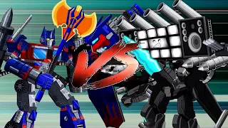 Cuộc chiến giữa 2 Siêu Robot khổng lồ OPTIMUS SUPPER UPGRADE! | KING DOM CARTOONS