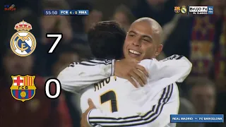Real Madrid 7 x 0 Barcelona - El Clásico - Melhores Momentos - Galácticos