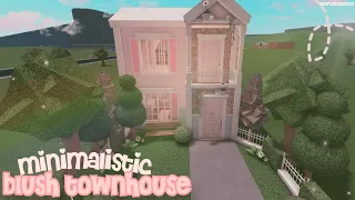 minimalistic blush townhouse :) || roblox bloxburg speed build || averyxblossom