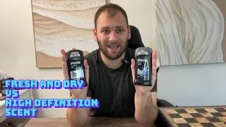 Axe Fresh and Dry Anti Persperiant vs High Definition Scent