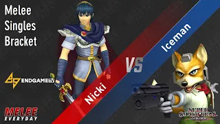 The Parking Lot - Nicki (Marth) vs. Iceman (Fox) - SSBM - Winners Round 2