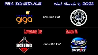 PBA Game Schedule| Governors Cup Season 46| March 9, 2022