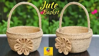 Flower Basket With Jute rope and Plastic Bowl | Best out of waste Plastic Bowl | Jute Art and Craft