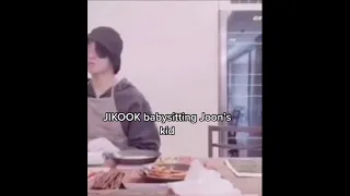 Jikook babysitting joon's kid be like 😂🤣😂🤣😂🤣