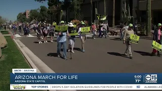 Large group rallies, marches for life as Arizona awaits fate of abortion laws