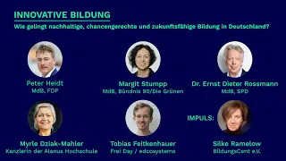 Wie gelingt nachhaltige, chancengerechte & zukunftsfähige Bildung in DE? - Politiktalk #WegeBereiten