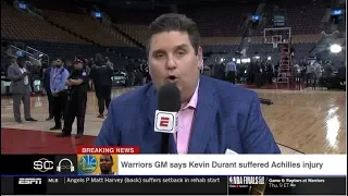 [BREAKING NEWS] Brian Windhorst react to Warriors GM says Kevin Durant suffered Achilles injury