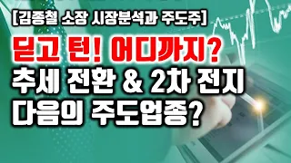 [김종철 시장분석과 주도주] 딛고 턴! 어디까지? 추세전환 & 2차전지 다음의 주도업종?