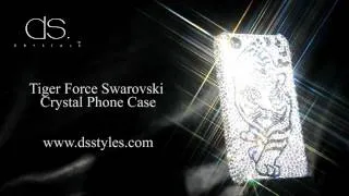 DSstyles Tiger Force Swarovski Crystal iPhone 4 4S Case