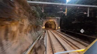 Driver's view from Lithgow up through the ten tunnels - Quad C class - February 2023