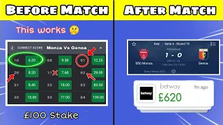 The Only Correct Score Winning 'trick' that actually works 😯(This Strategy works 95% of time 🤫)