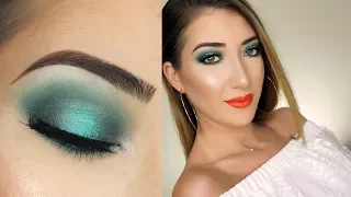 Teal Green Halo Smokey Eye | Morphe X Jaclyn Hill Palette