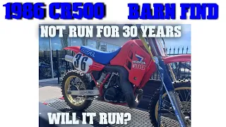 1986 CR 500 BARN FIND NOT RUN FOR 30 YEARS WILL IT RUN