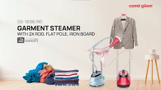[UNBOX] Samu Giken Garment Steamer With Double Rod, Flat Pole & Iron Board, Model: GS181BE/RD