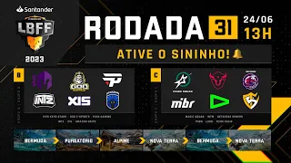 LBFF 2023 RODADA 31 AO VIVO - GRUPOS B E C | FREE FIRE ESPORTS BRASIL