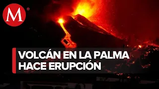 Volcán entra en erupción en La Palma, España; alertan de probables terremotos