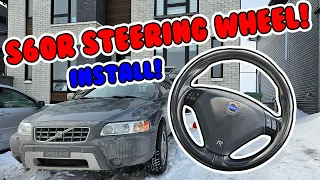 INSTALLING AN S60R STEERING WHEEL ON MY 2006 VOLVO XC70! The XC70R project gets a new steering wheel