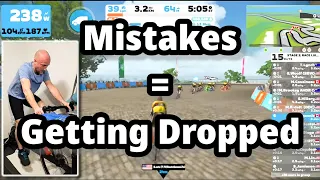 How to get dropped in Zwift - An amateur learning lessons
