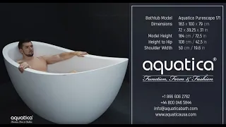 Aquatica Lillian Freestanding Bathtub Demo Video for Tall People