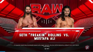 FULL GAMEPLAY- Seth Freakin Rollin vs Mustafa Ali Raw: March 27 2023 #shorts #wwe2k23