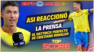 🤯ASI REACCIONO al PRENSA al HATRRICK PERFECTO de CRISTIANO 🚀 FOX DEPORTE se RINDE a CR7 🤩 TOP SCORE