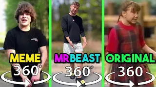 360 VR One Two Buckle My Shoe - MEME VS ORIGINAL VS MR BEAST VERSION