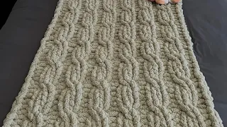 HAND KNIT A CHUNKY CABLE BLANKET - BEGINNERS