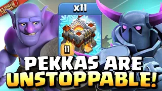 TH11 PEKKA BOWLER SMASH IS BROKEN! Best TH11 Attack Strategies NO SIEGE MACHINES | Clash of Clans