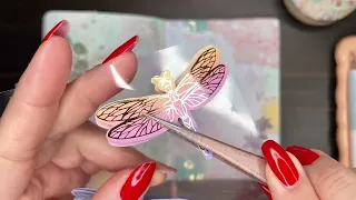 ASMR | Dragonfly Theme | Scrapbook and Diary Keeping With Me | No Music | No Talking