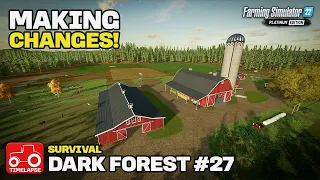 MAKING CHANGES TO THE FARM!! [Dark Forest Survival] FS22 Timelapse # 27