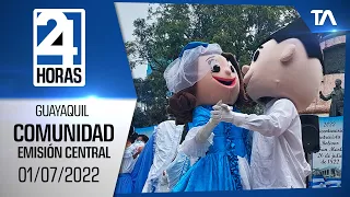 Noticias Guayaquil: Noticiero 24 Horas 01/07/2022 (De la Comunidad - Emisión Central)