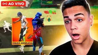 💙 FREITAS AO VIVO 💙 CHEGOU!! TESTANDO A CALÇA ANGELICAL VERDE💙 FREE FIRE MOBILE 💙 LIVE ON! 💙