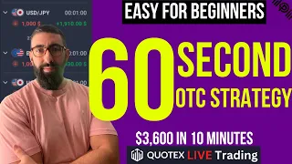Simple Quotex OTC 60 SECOND BINARY OPTIONS STRATEGY for BEGINNERS