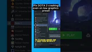 Fix gpu crashing while playing DOTA 2 even in low graphic preset | #shorts
