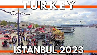 ISTANBUL TURKEY 2023 EMINONU BAZAAR,GALATA BRIDGE 10 MAY WALKING TOUR | 4K UHD 60FPS