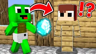JJ Hid in The Wall To Steal Diamonds From Mikey in Minecraft - Maizen JJ and Mikey Cash Nico Zoey