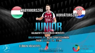 4 Nemzet tornája Magyarország - Horvátország Junior férfi válogatott felkészülési mérkőzés