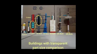 Six Lego Building Size Comparison