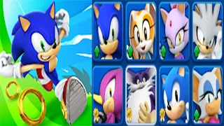 Sonic DASH - My All Characters Unlocked & Full Upgraded - ANDROID & IOS Gameplay