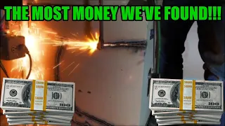 Breaking Into Heavy Duty Abandoned Bank Safe With Torch - I Can't Believe How Much Money Was Inside!