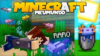 Como Pegar AXOLOTL AZUL RARO 0,08% de CHANCE!  - Meu Mundo #330 - Minecraft Survival