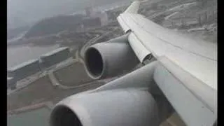 LH 747-400 Takeoff Hong Kong