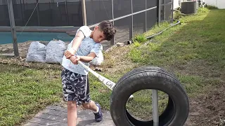 Baseball Tire Hitting