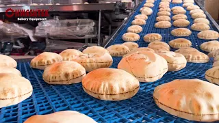 خط انتاج الخبز العربي انتاجيات عالية Arabic bread production line High production