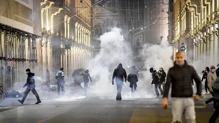 Coronavirus: Protests in Italy over new pandemic crackdown turn violent