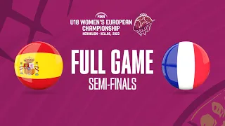 SEMI-FINALS: Spain v France | Full Basketball Game | FIBA U18 Women's European Championship 2022