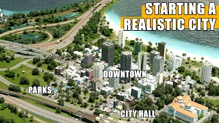 Starting a Realistic Big City Downtown in Cities Skylines | Crystal Reef EP3